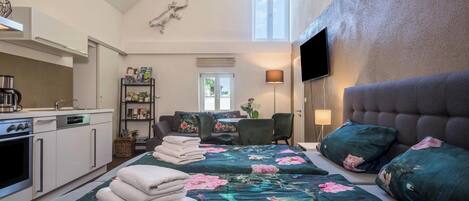 1 chambre, fer et planche à repasser, Wi-Fi gratuit, draps fournis