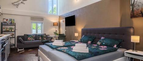 1 chambre, fer et planche Ă repasser, Wi-Fi gratuit, draps fournis