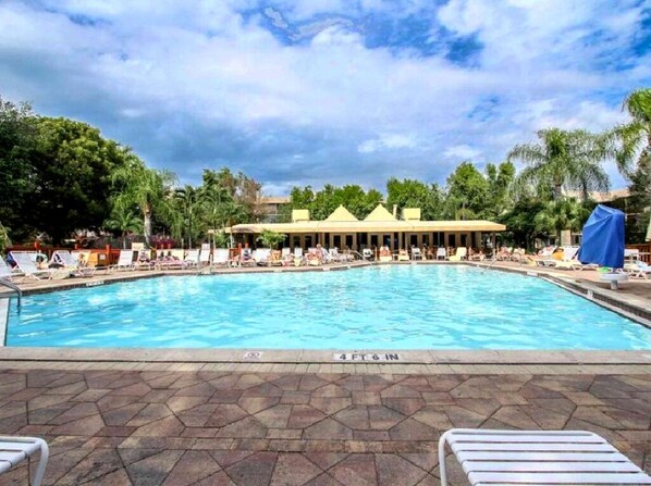 Outdoor pool, a heated pool