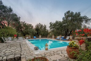 Outdoor pool - Private pool, stone Mansion, great views Villa Maritsa   (Kourteika)