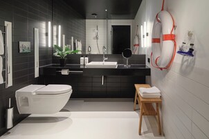 Movie room | Bathroom | Shower, rainfall showerhead, eco-friendly toiletries, hair dryer