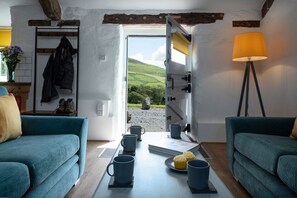 TV connectée, cheminée, chaîne hi-fi