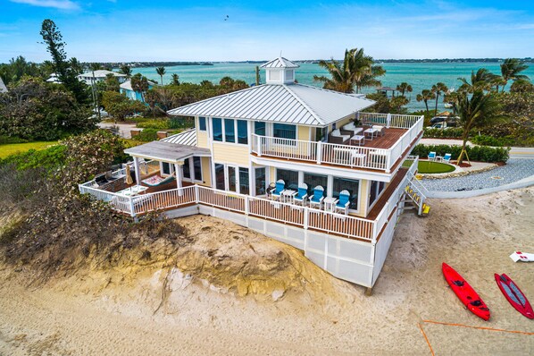 Exterior - Avalon: 8BR/5BA Ocean-to-River Palace; Heated pool, hot tub, private dock, more! (Stuart)