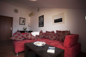 Een smart-tv, een dvd-speler, boeken en een muziekbibliotheek