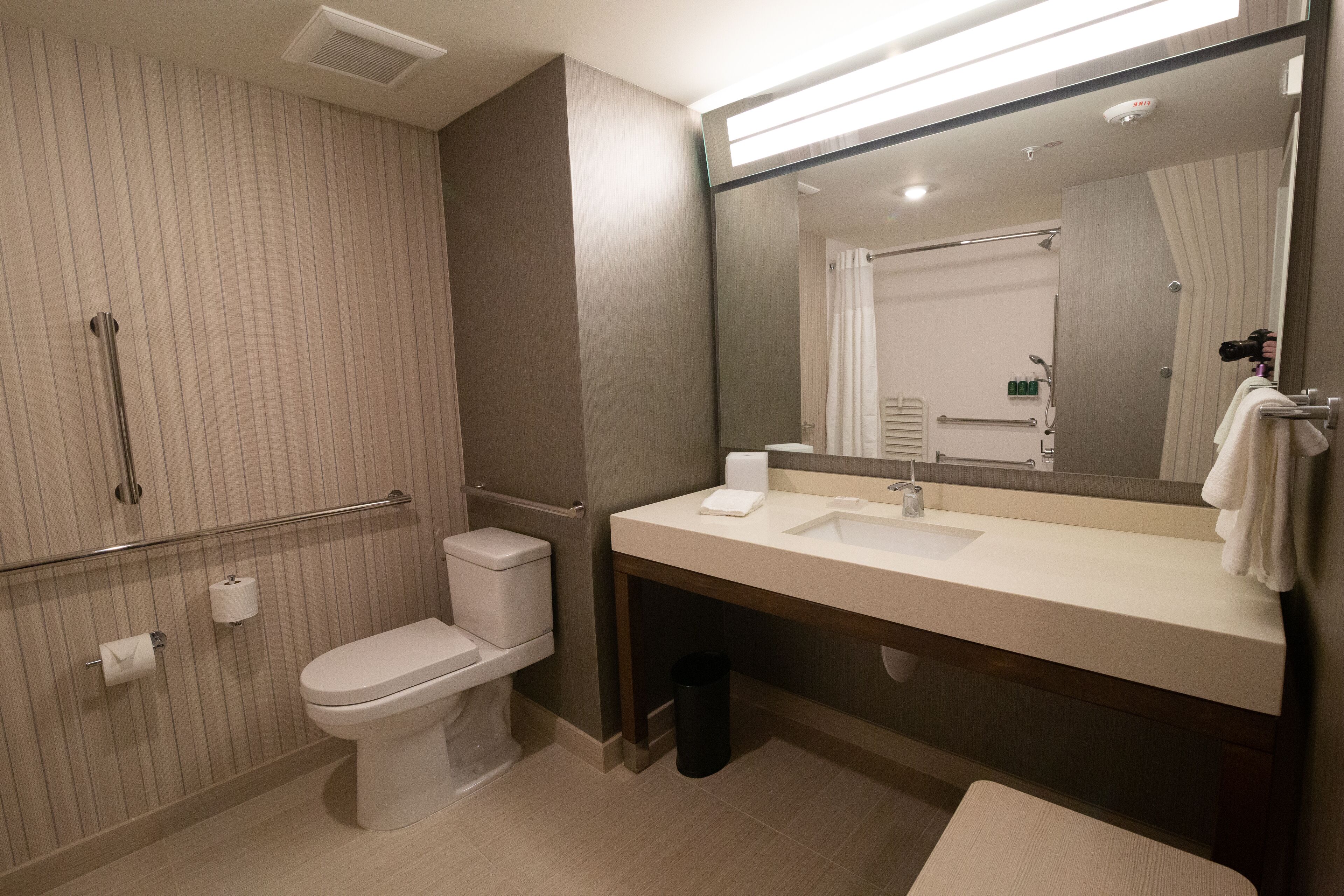 free toiletries, hair dryer, towels, soap