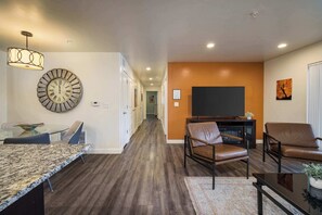 Fernseher, Kamin, DVD-Player, Arbeitsbereiche