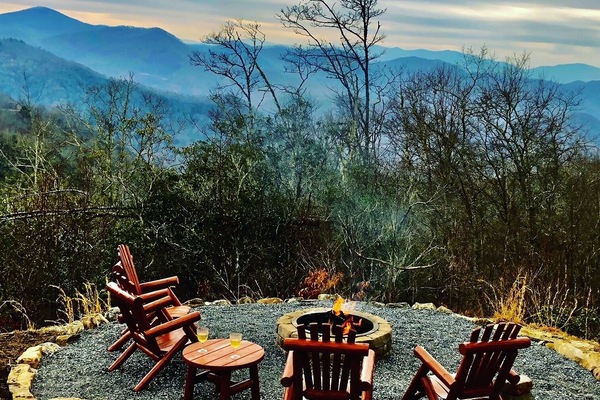 Fire pit for sunsets and star gazing