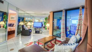 Condo, 1 Bedroom, Balcony, Ocean View | Living area - Sunbird Beach Resort by ZIA VR (Panama City Beach)
