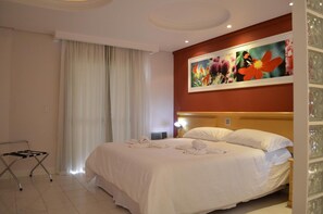 Minibar, desk, laptop workspace, blackout drapes