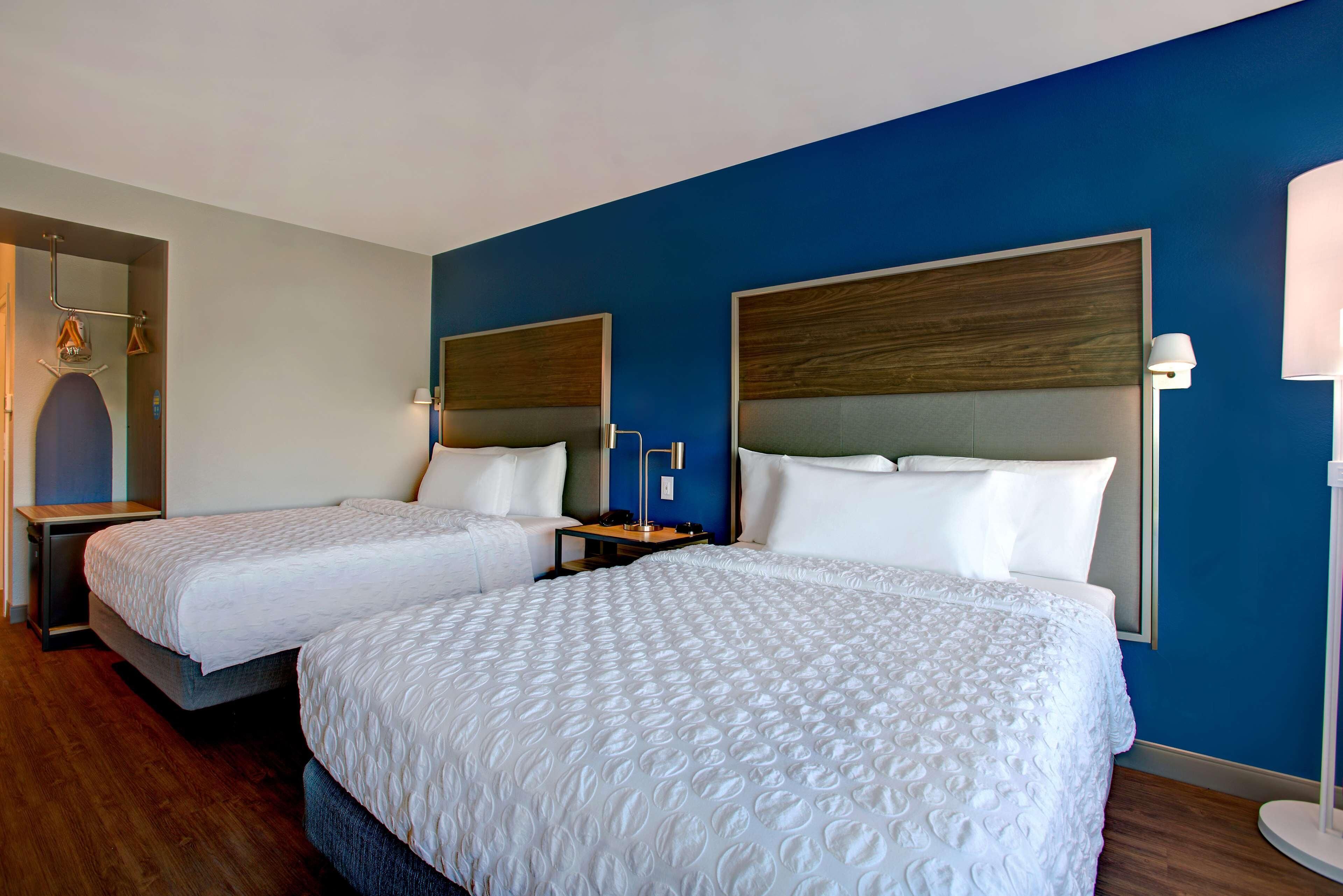 Down duvets, pillow-top beds, desk, laptop workspace