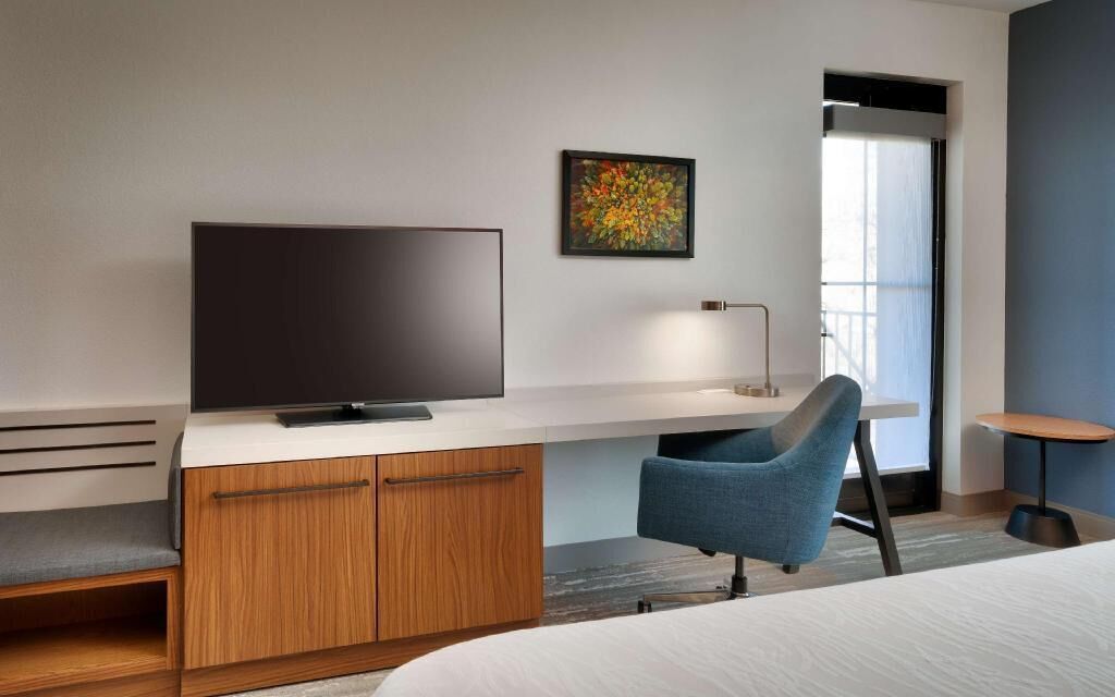 Desk, blackout curtains, iron/ironing board, free WiFi