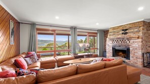 TV, fireplace, DVD player, stereo