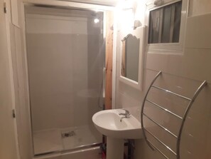 Shower, soap, toilet paper