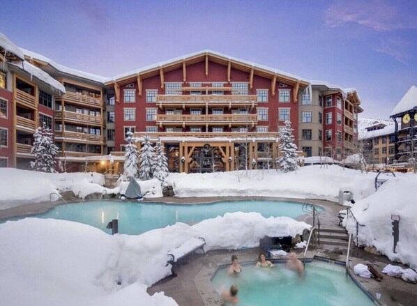 Outdoor pool, a heated pool