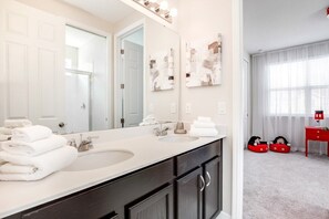 Hair dryer, towels