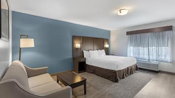 Standard Room, 1 King Bed, Non Smoking, Refrigerator & Microwave (Shower Only;with Sofabed) | Premium bedding, pillow-top beds, in-room safe, desk