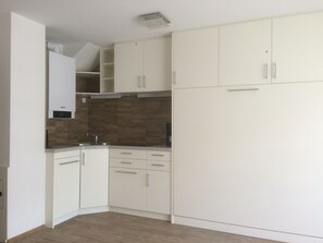 Apartment | Private kitchen | Fridge, microwave, stovetop, dishwasher