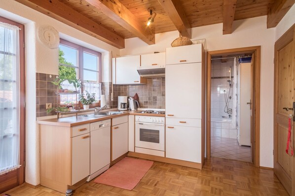 Fridge, oven, stovetop, dishwasher