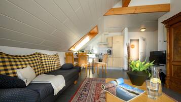 テレビ、DVD プレーヤー、卓球台、ステレオ