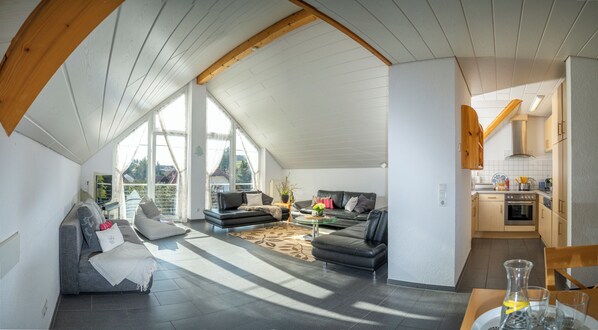 Télévision, lecteur de DVD, table de tennis de table, chaîne hi-fi