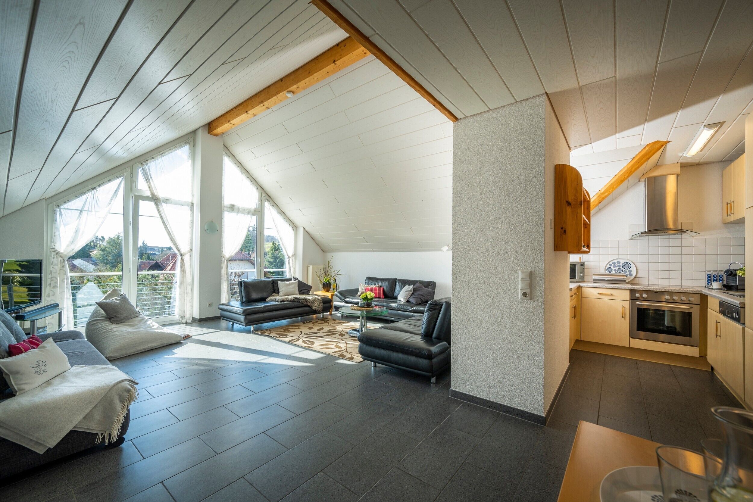 Tv, dvd-afspiller, bordtennisbord, stereoanlæg