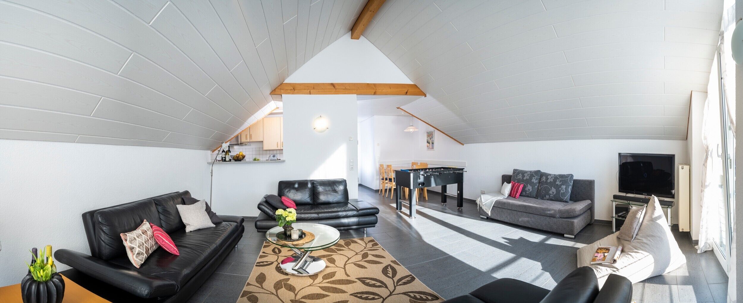 TV, DVD player, table tennis, stereo