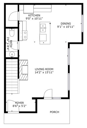 Condo, 2 habitaciones | Plano