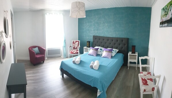 2 chambres, literie hypoallergénique, matelas mémoire de forme