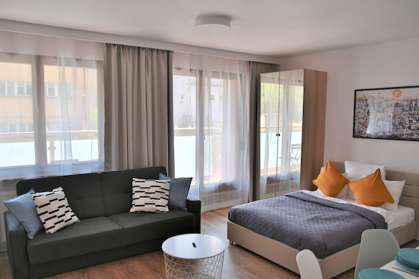 Suite estudio Confort | 1 dormitorio, ropa de cama de alta calidad, caja fuerte