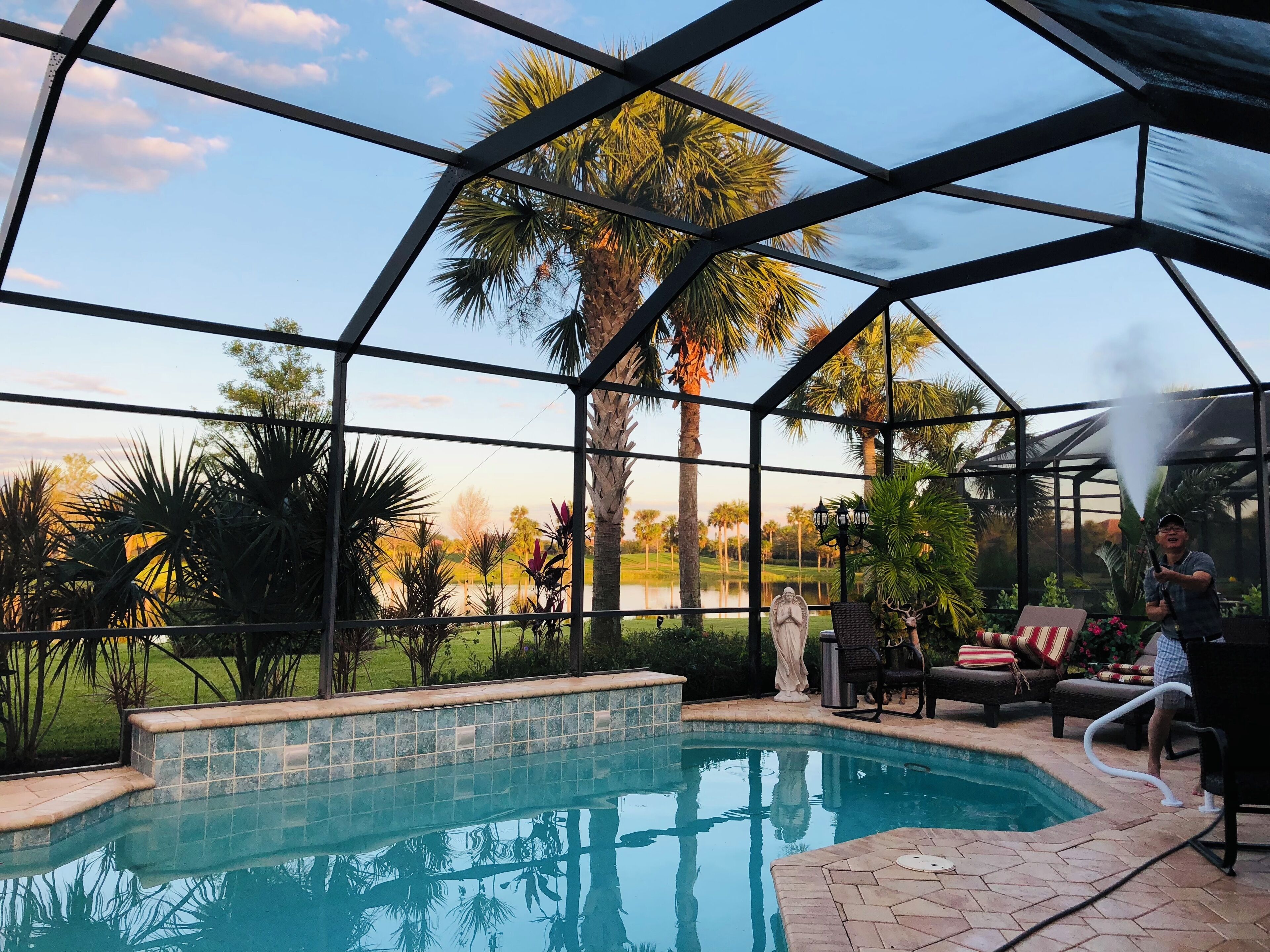 Outdoor pool, a heated pool