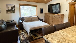 Luxury Cabin | Living room | 70-inch Smart TV with digital channels, TV, Netflix - Pioneer (Oakhurst)