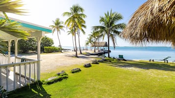Private beach, beach towels, kayaking
