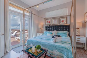 4 bedrooms, desk, iron/ironing board, travel cot