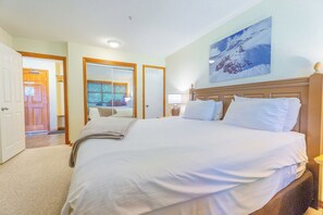 1 bedroom, iron/ironing board, internet, bed sheets