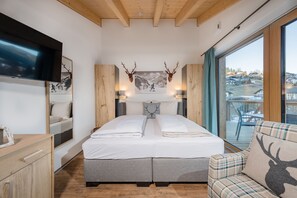 Suite monolocale Deluxe | Biancheria da letto ipoallergenica, una cassaforte in camera