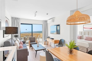 Superior Apartment, 2 Bedrooms, Ocean View | In-room safe, desk, laptop workspace, iron/ironing board