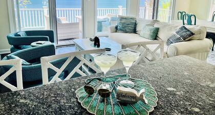 Home with spectacular panoramic ocean views from a bluff high above Cape Cod Bay