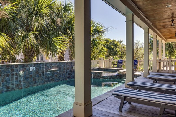 A heated pool