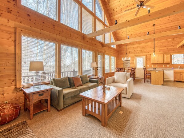 Smart TV, fireplace, computer monitors