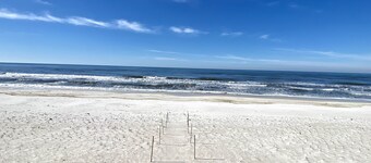 Gulf views, steps to pool, fire pit, pet friendly, beach gear included!