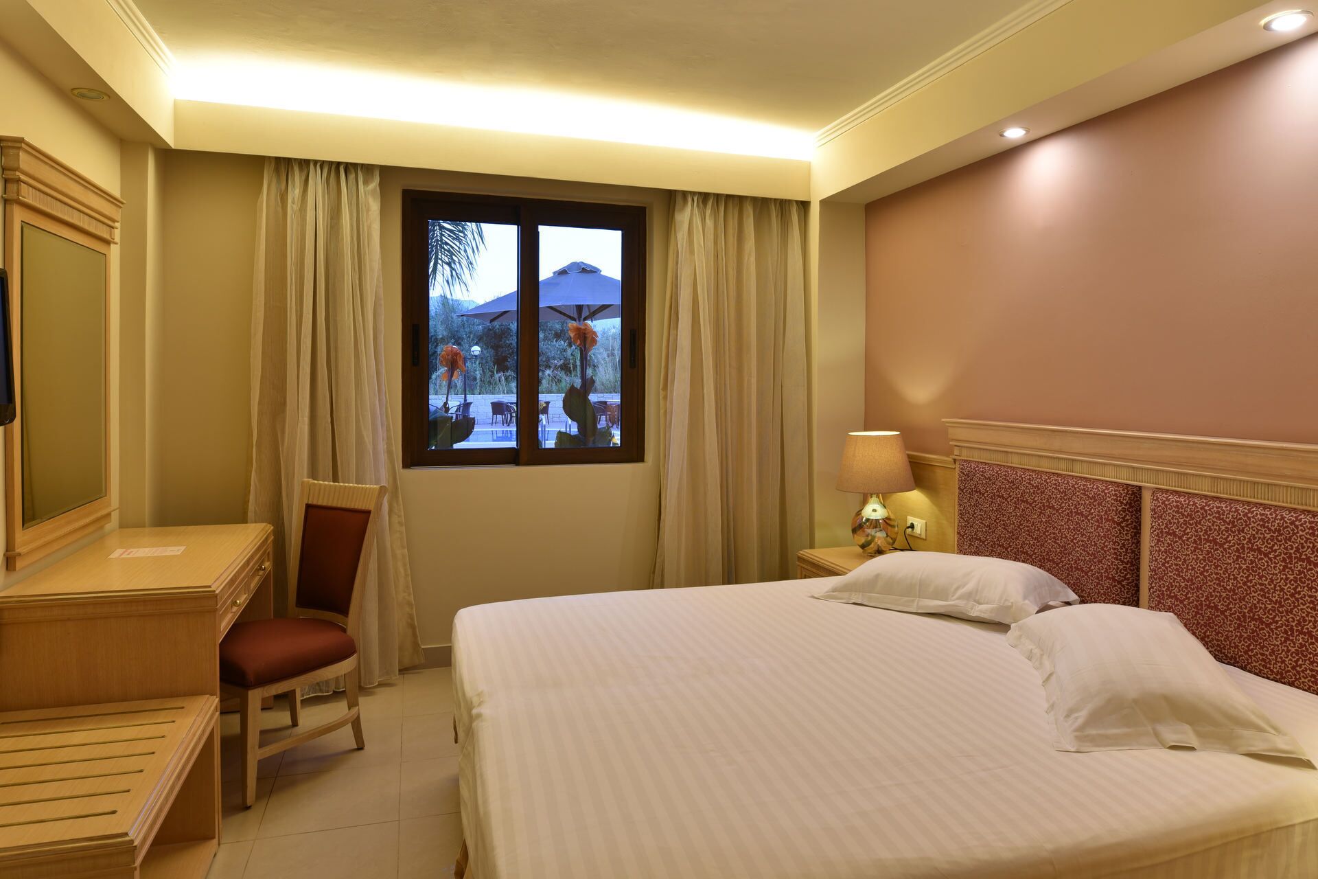 elite apartment, pool view | egyptian cotton sheets, premium bedding, down duvets, pillow-top beds