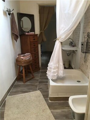 Shower, hair dryer, bidet, soap