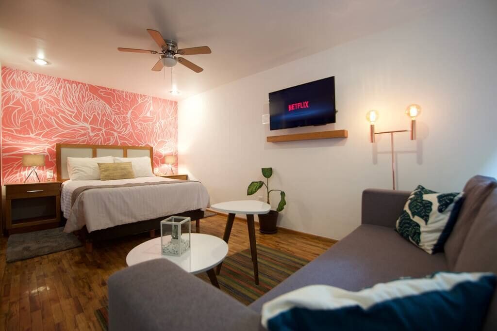 1 bedroom, iron/ironing board, travel crib, WiFi