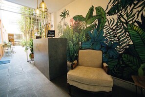 Lobby - Beautiful Peach Flower Art Wall Condesa G7 (Ciudad de México)