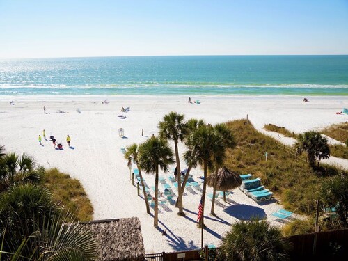 On Siesta key Beachfront 2 bedroom 2 bath condo.