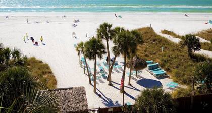 On Siesta key Beachfront 2 bedroom 2 bath condo.