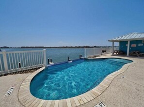 Outdoor pool, a heated pool
