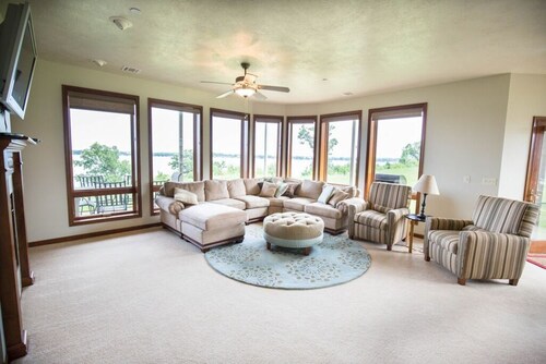 Prime Lakefront East Okoboji Condo at Bridges Bay Jet Ski Lift rental available!