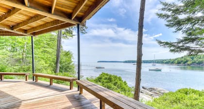 Unique oceanfront home with a deck, tons of natural light, & amazing views
