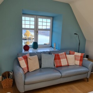 TV, DVD player - Lochside apartment:  stunning views over Loch Katrine (Stronachlachar)